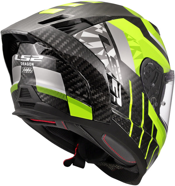 LS2 FF807 Dragon Trax Gelb/Grau Integralhelm ECE 22.06