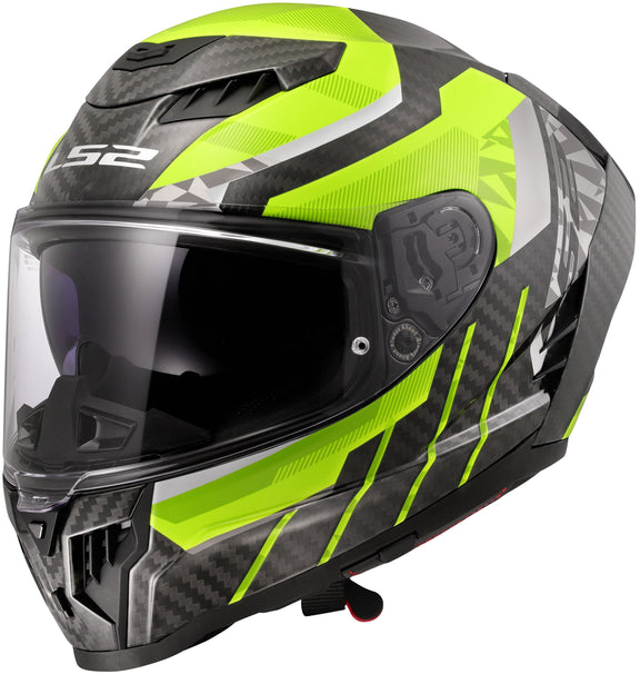 LS2 FF807 Dragon Trax Geel/Grijs Integraalhelm ECE 22.06 – foto 4