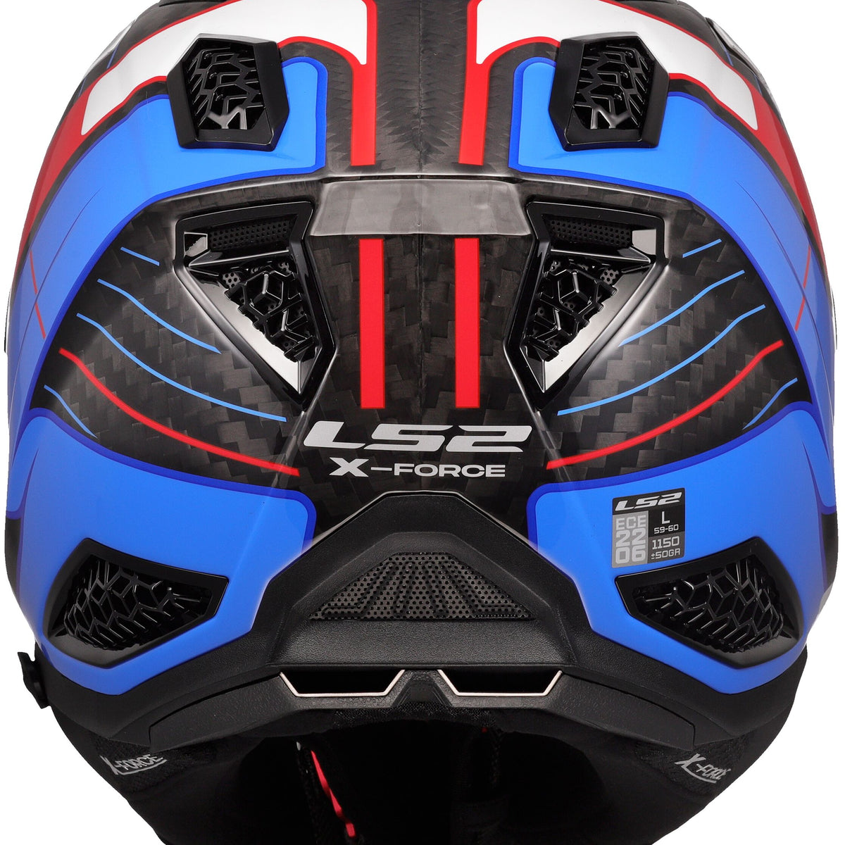 LS2 MX703 X-Force Galuo Wit/Rood/Blauw, 63/64 = XXL Crosshelm ECE 22.06