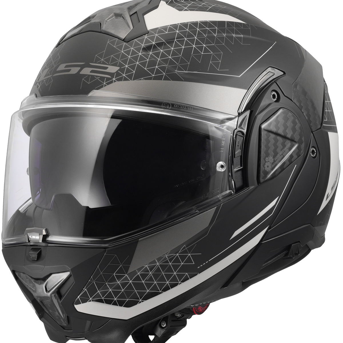 LS2 FF910 Advant II Astral Grijs Mat Systeemhelm ECE 22.06
