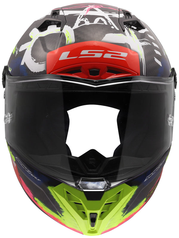 LS2 FF805 Thunder Carbon GP Aero Replica Aldeguer 25 Zwart/Geel/Rood Integraalhelm ECE 22.06