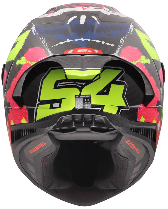 LS2 FF805 Thunder Carbon GP Aero Replica Aldeguer 25 Zwart/Geel/Rood Integraalhelm ECE 22.06 – foto 2