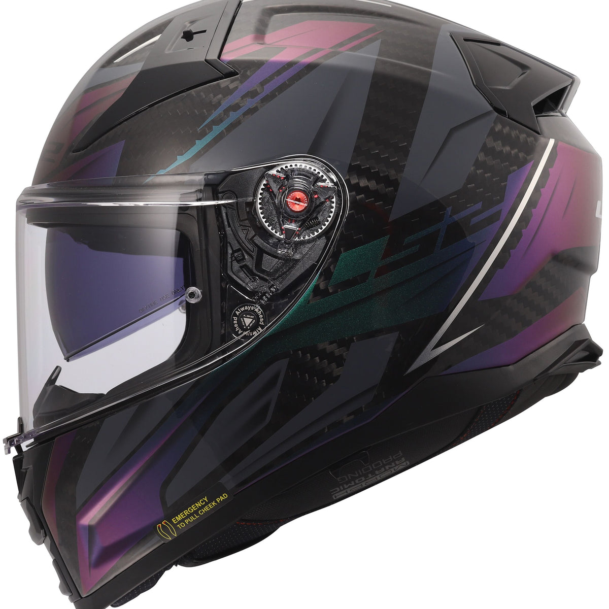 LS2 FF811 Vector II Carbon Savage Grijs/Kameleon Integraalhelm ECE 22.06