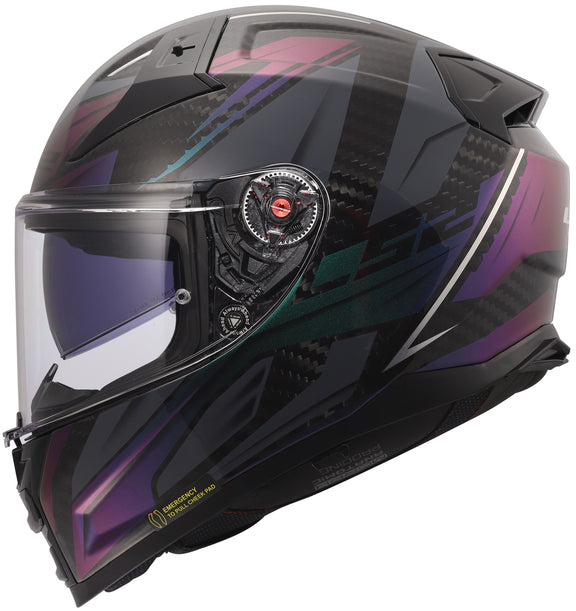 LS2 FF811 Vector II Carbon Savage Grijs/Kameleon Integraalhelm ECE 22.06