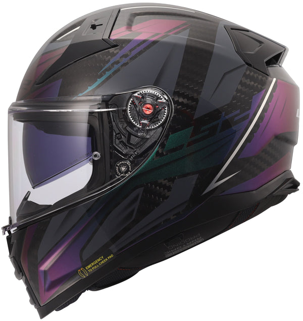 LS2 FF811 Vector II Carbon Savage Grijs/Kameleon Integraalhelm ECE 22.06