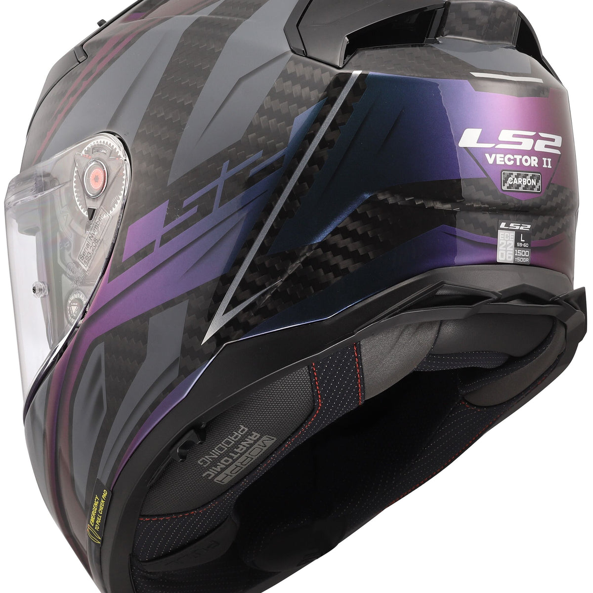 LS2 FF811 Vector II Carbon Savage Grijs/Kameleon Integraalhelm ECE 22.06 – foto 6