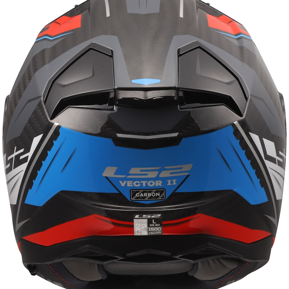 LS2 FF811 Vector II Carbon Savage Grijs/Wit/Rood Integraalhelm ECE 22.06 – foto 4