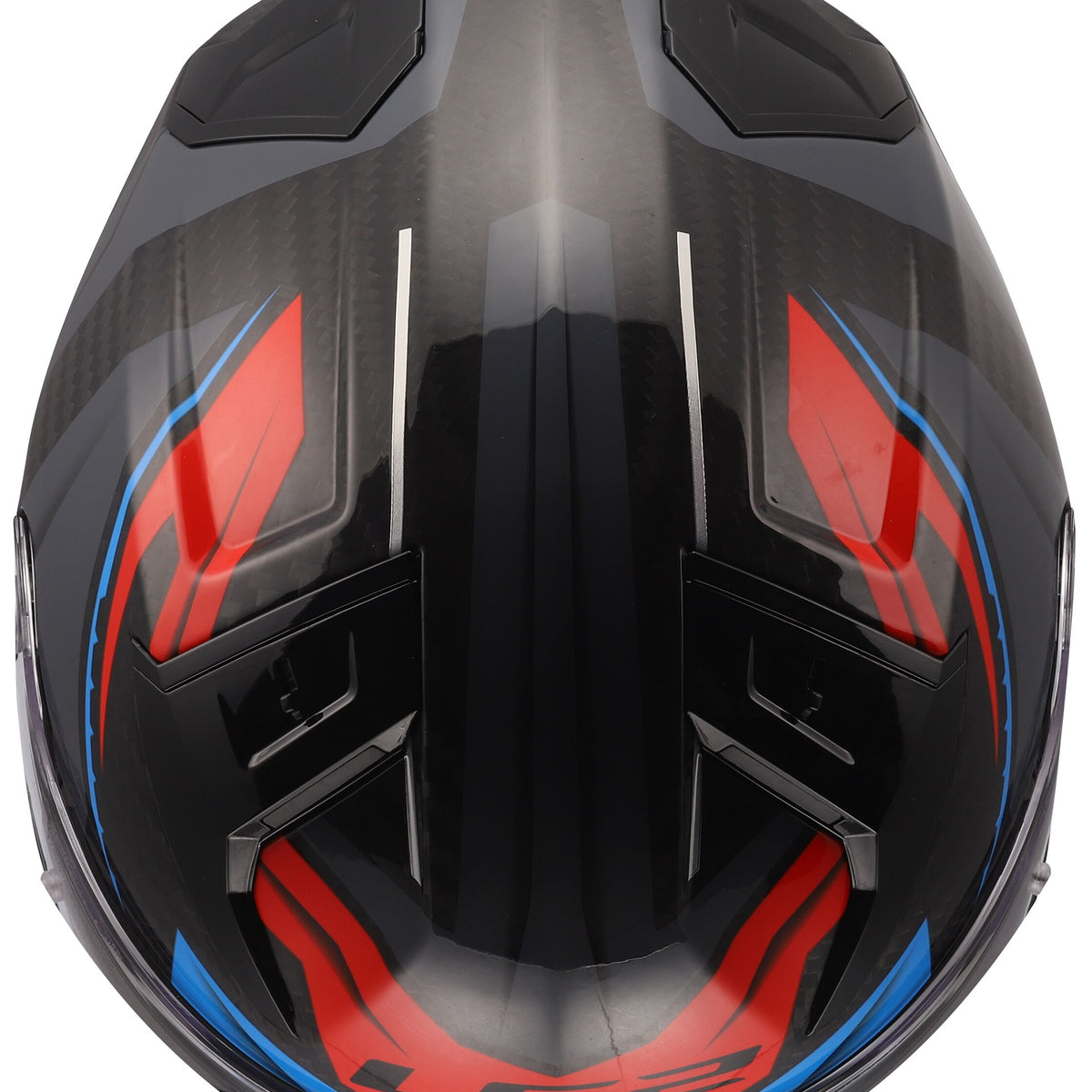 LS2 FF811 Vector II Carbon Savage Grijs/Wit/Rood Integraalhelm ECE 22.06 – foto 5