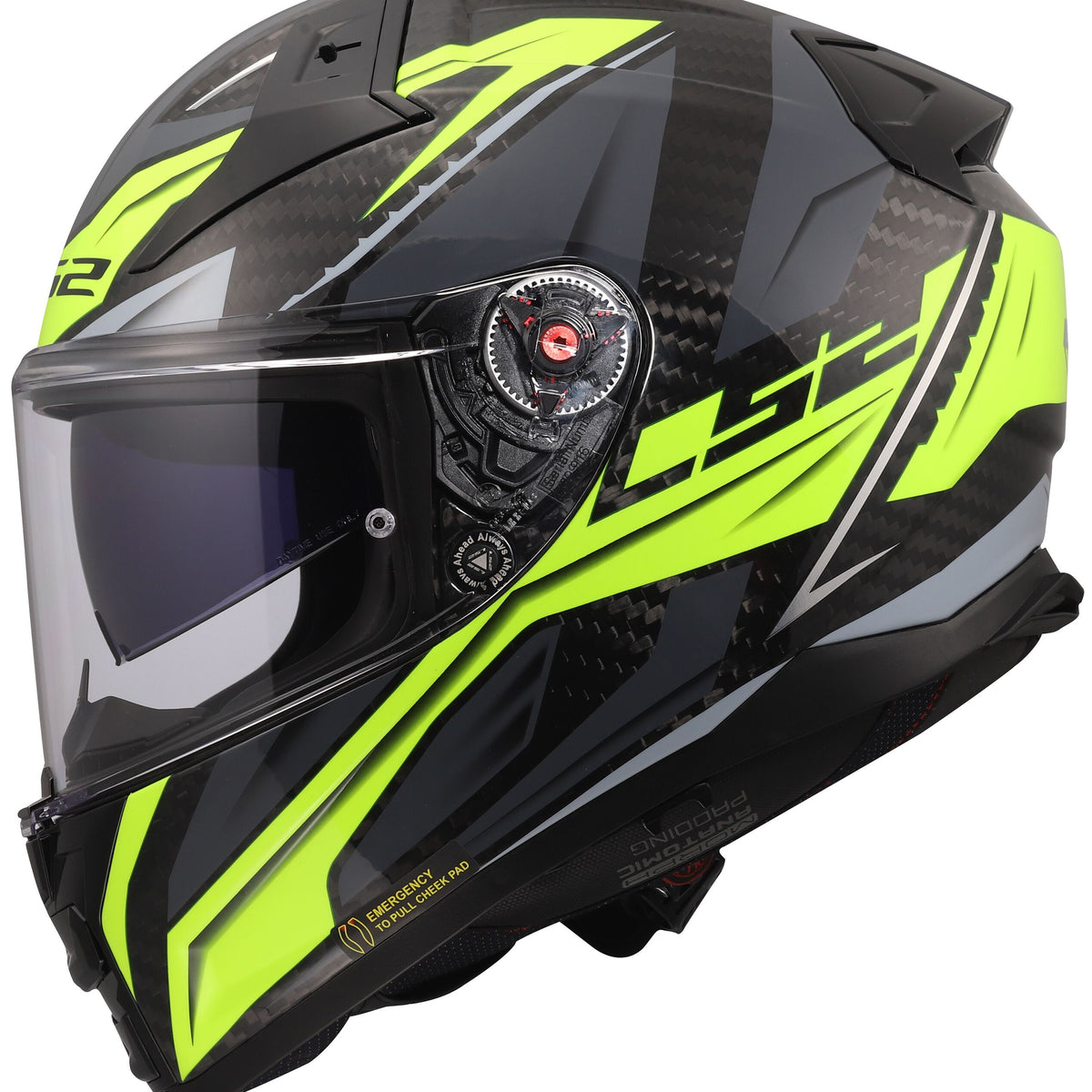 LS2 FF811 Vector II Carbon Savage Grijs/Neongeel Integraalhelm ECE 22.06