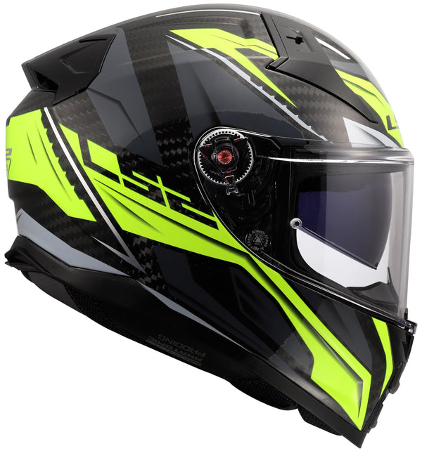 LS2 FF811 Vector II Carbon Savage Grijs/Neongeel Integraalhelm ECE 22.06