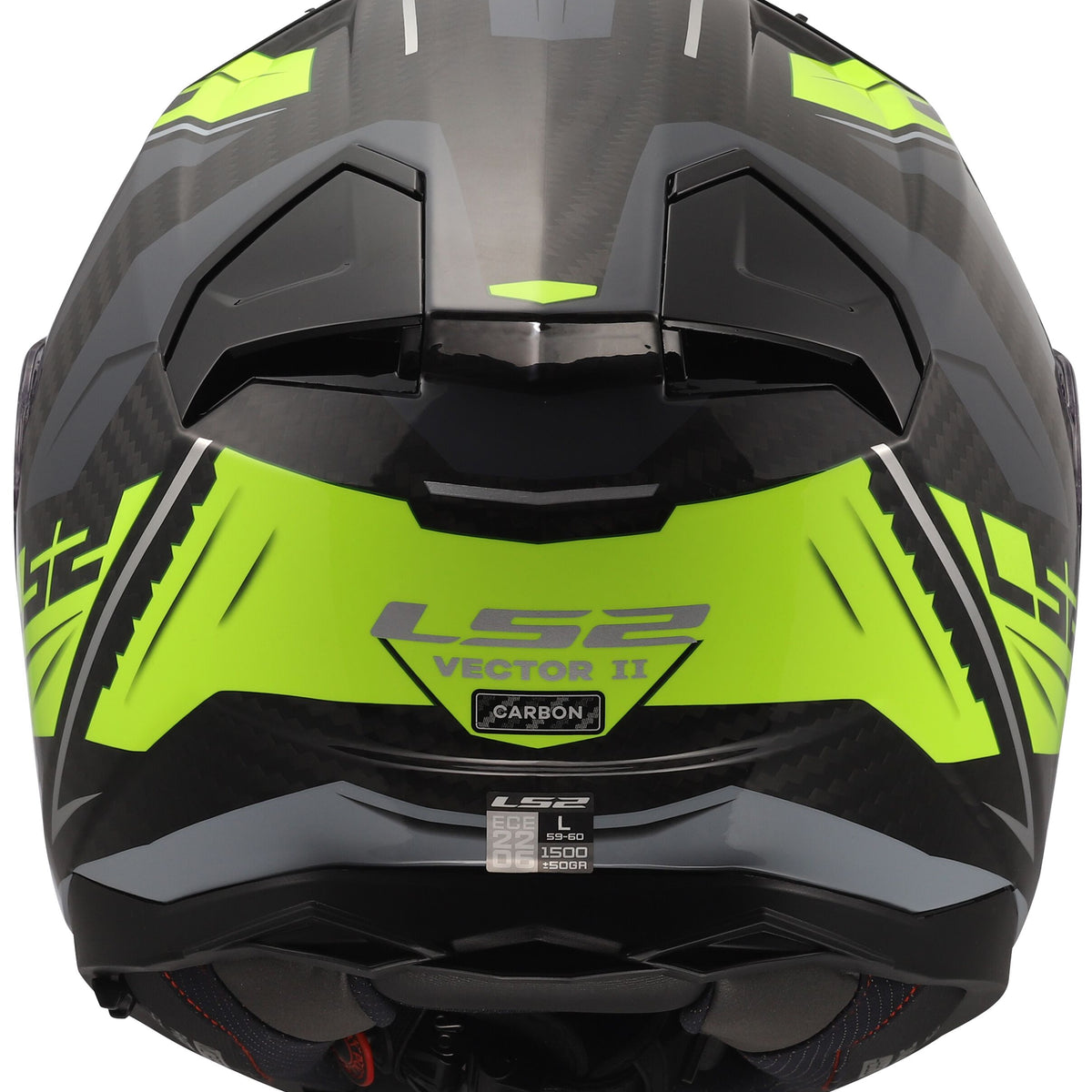 LS2 FF811 Vector II Carbon Savage Grijs/Neongeel Integraalhelm ECE 22.06 – foto 4