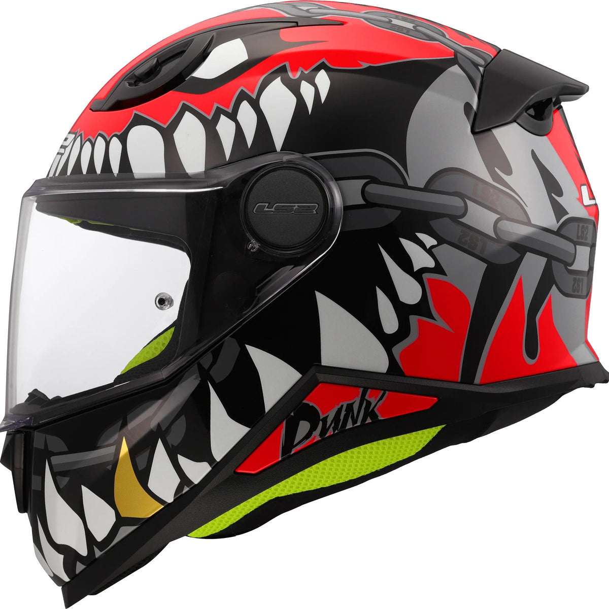 LS2 FF812 Kid Punk Grijs/Rood Kinder Integraalhelm ECE 22.06
