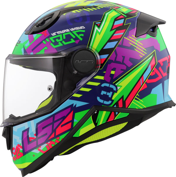 LS2 FF812 Kid Svent Blau/Grün Kinderhelm ECE 22.06