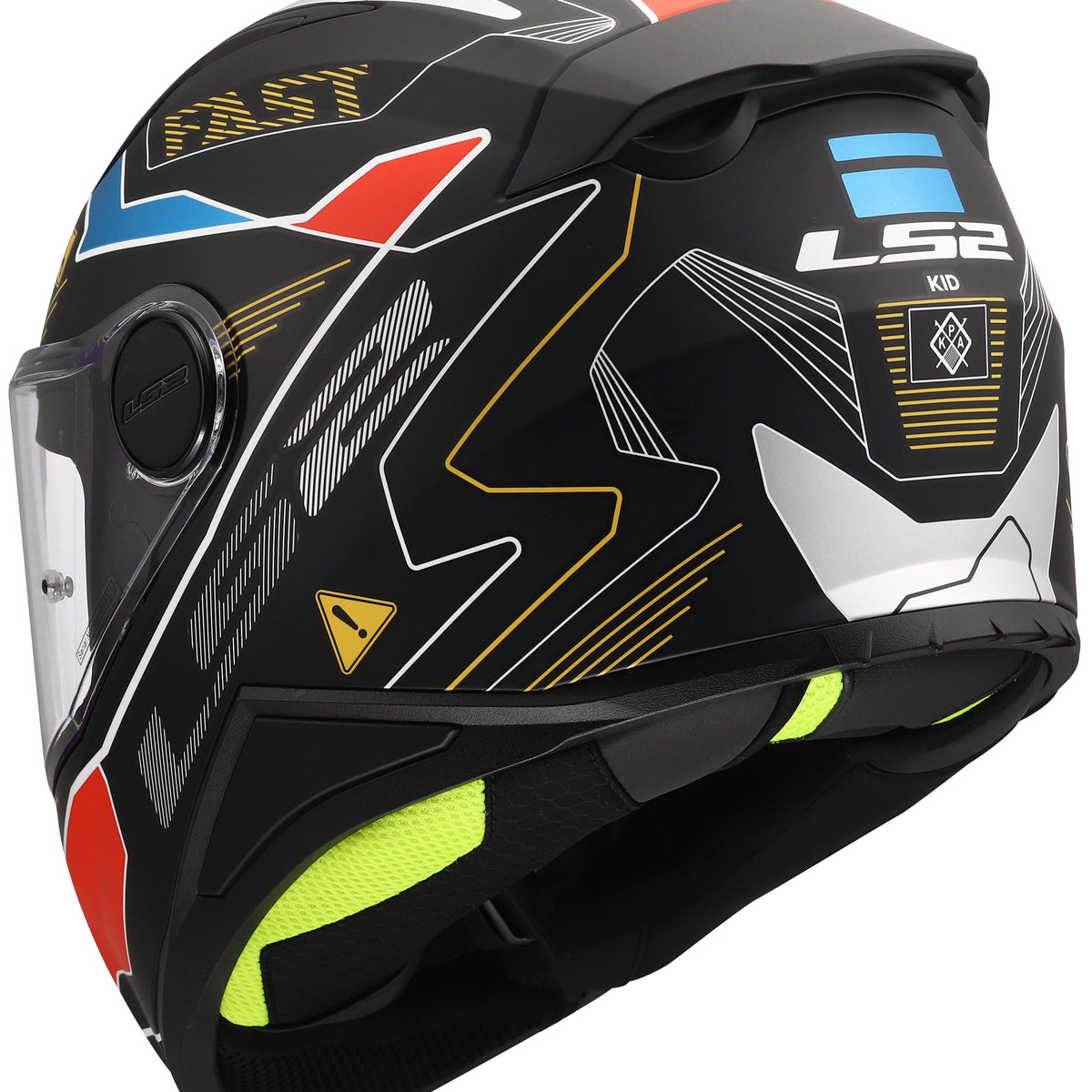 LS2 FF812 Kid Zero Mat Grijs Rood Kinderhelm ECE 22.06 – foto 6