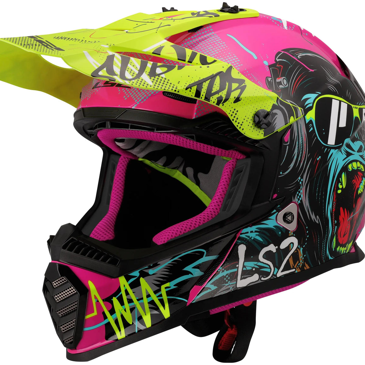 LS2 MX437 Fast Evo II Mini Gorilla Kinder Crosshelm ECE 22.06