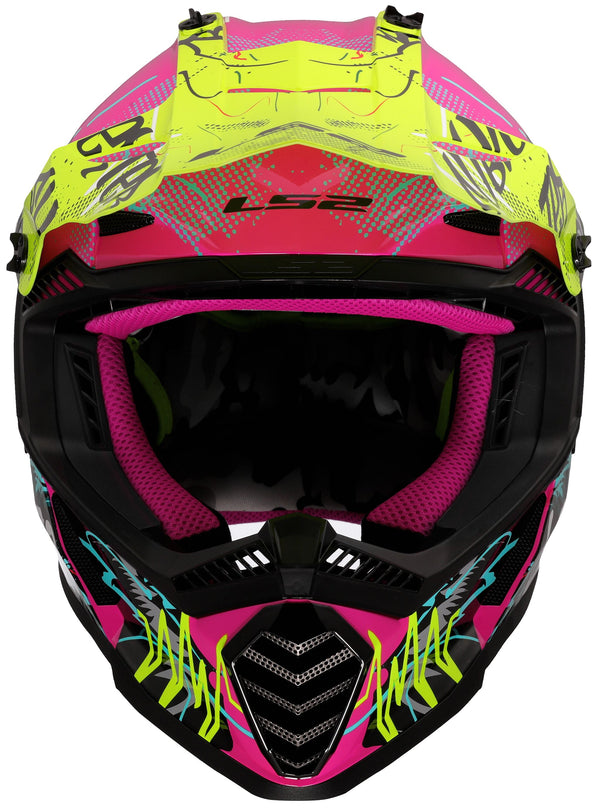 LS2 MX437 Fast Evo II Mini Gorilla Glans Paars Kindercrosshelm ECE 22.06