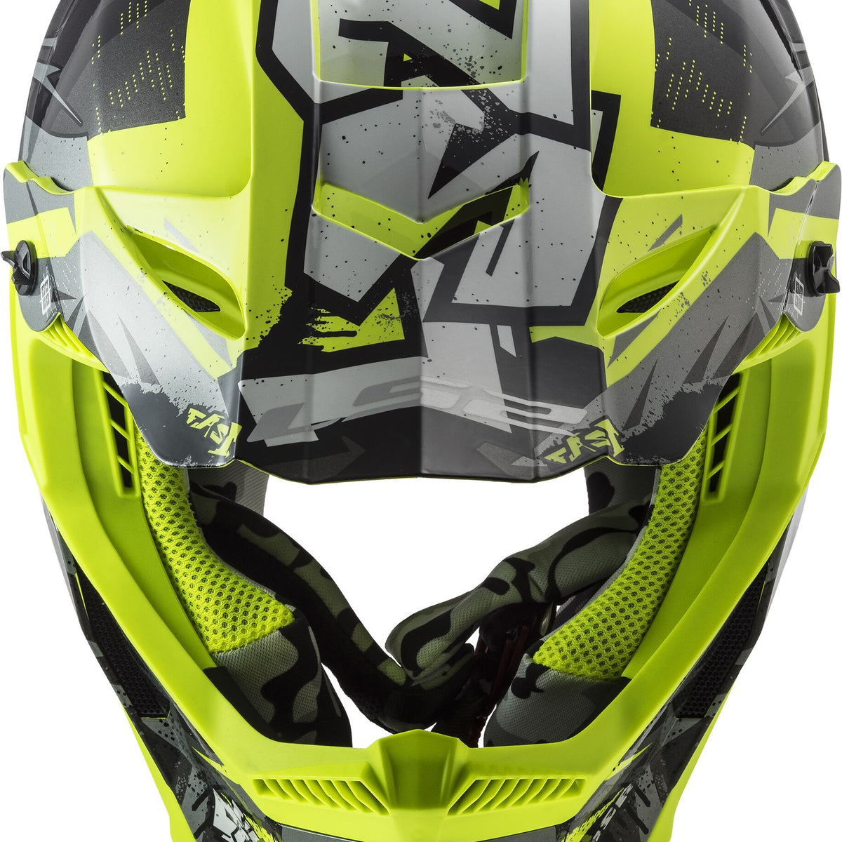 LS2 MX437 Fast Evo II Mini Crusher Glans Zwart H-v Geel Kindercrosshelm ECE 22.06 – foto 2