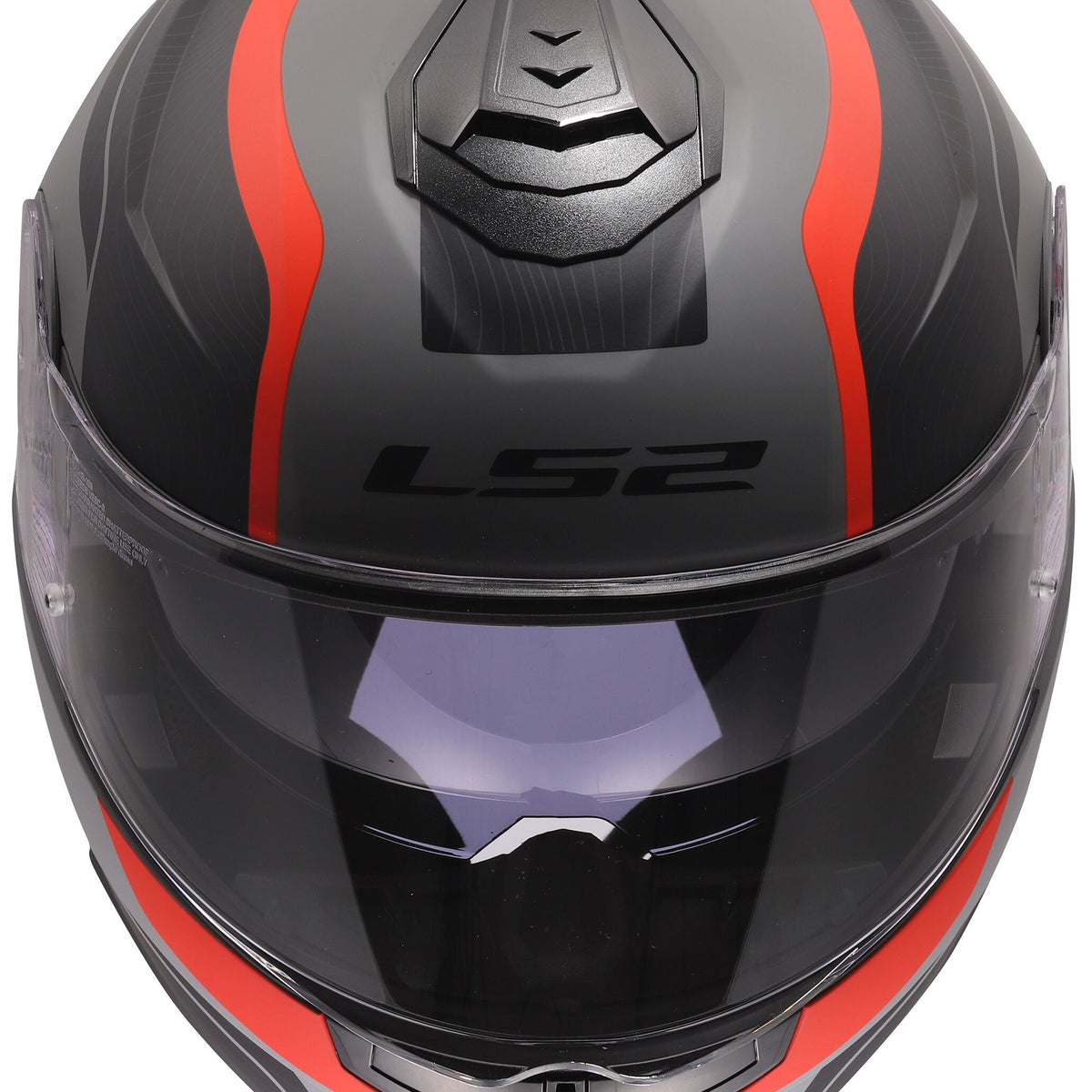 LS2 FF908 Strobe II Monza Mat Zwart Grijs Rood Systeemhelm ECE 22.06 – foto 3