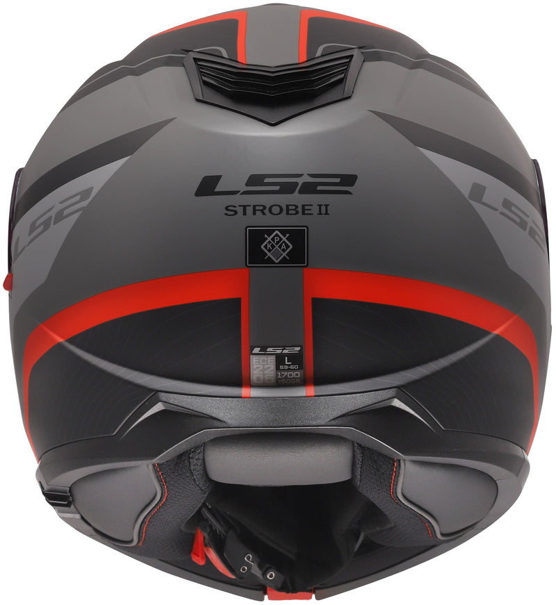 LS2 FF908 Strobe II Monza Mat Zwart Grijs Rood Systeemhelm ECE 22.06 – foto 4