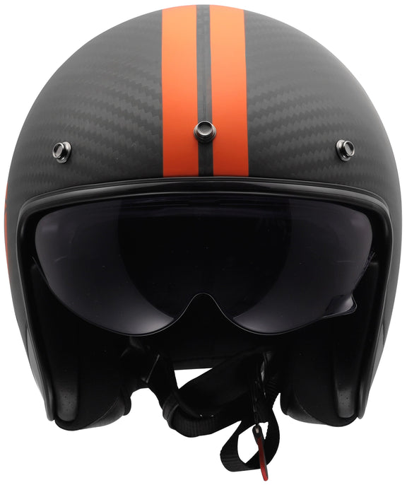 LS2 OF601 Bob II Carbon Star Grijs/Oranje Jethelm ECE 22.06 – foto 2