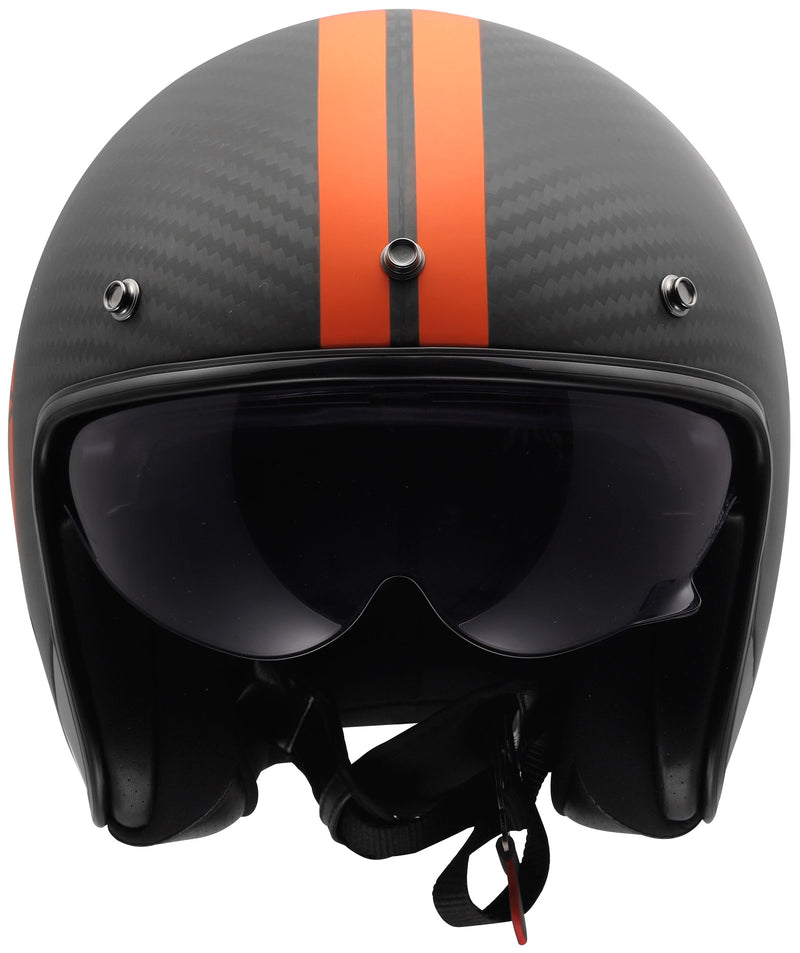 LS2 OF601 Bob II Carbon Star Grijs/Oranje Jethelm ECE 22.06 – foto 2