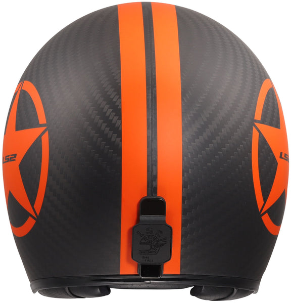 LS2 OF601 Bob II Carbon Star Grijs/Oranje Jethelm ECE 22.06 – foto 3