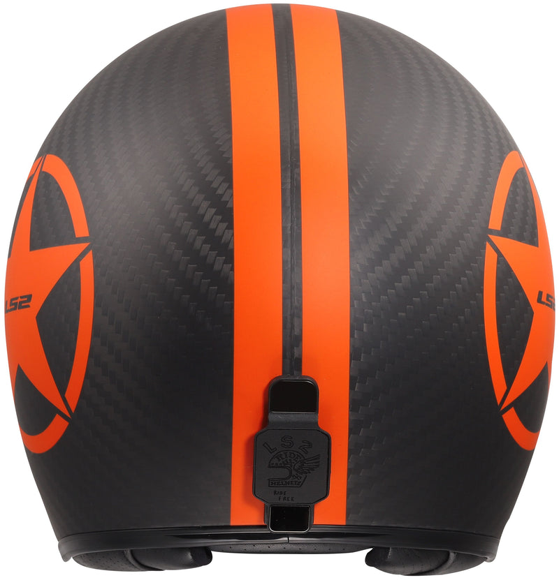 LS2 OF601 Bob II Carbon Star Grijs/Oranje Jethelm ECE 22.06 – foto 3