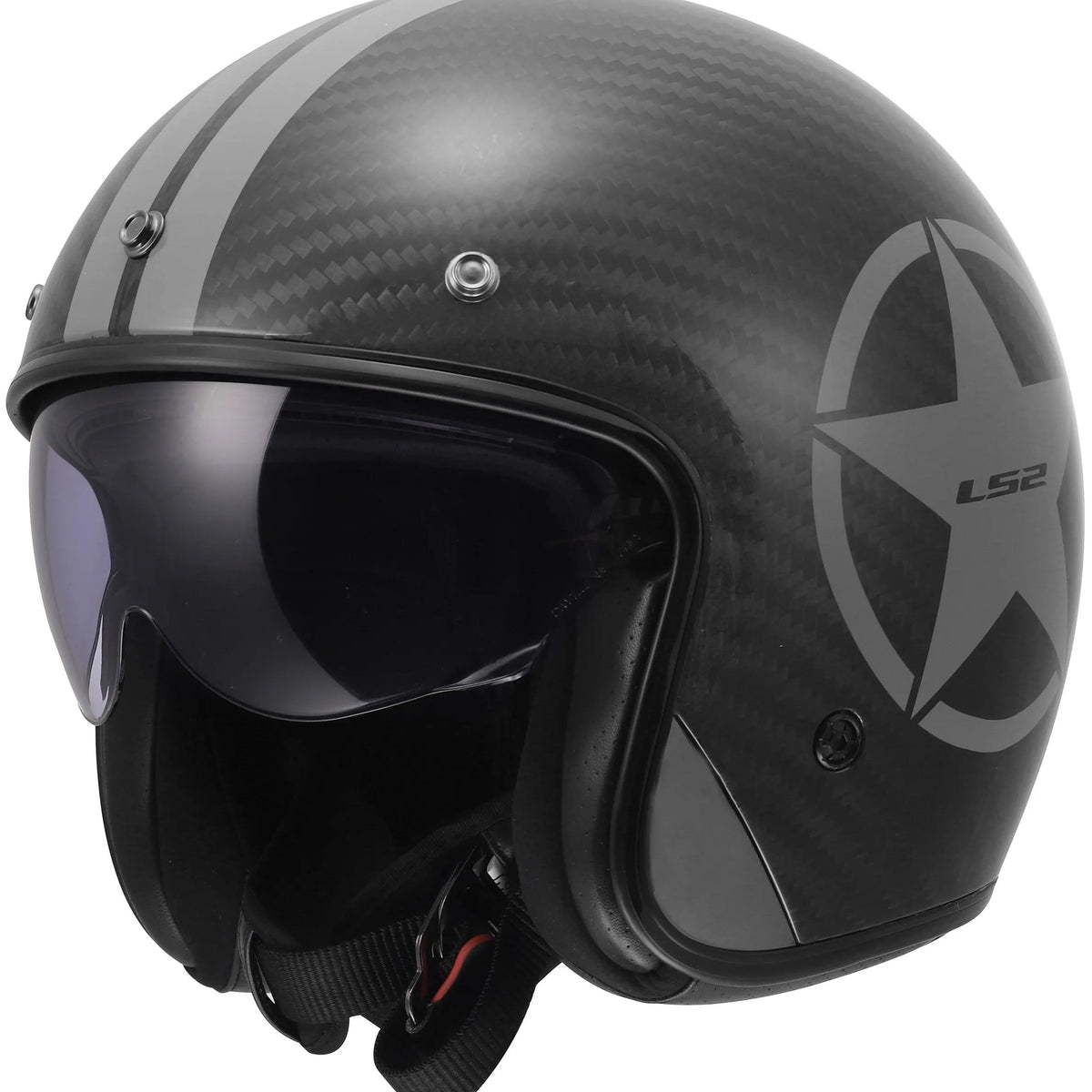 LS2 OF601 Bob II Carbon Star Grijs Jethelm ECE 22.06