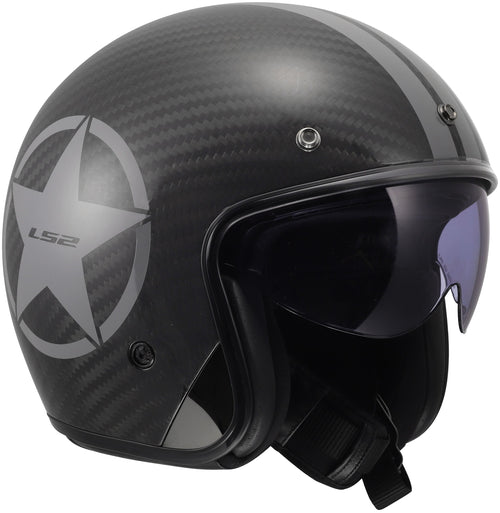 LS2 OF601 Bob II Carbon Star Grey Jethelm ECE 22.06