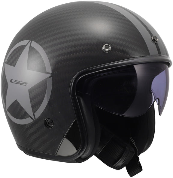 LS2 OF601 Bob II Carbon Star Grijs Jethelm ECE 22.06 – foto 2