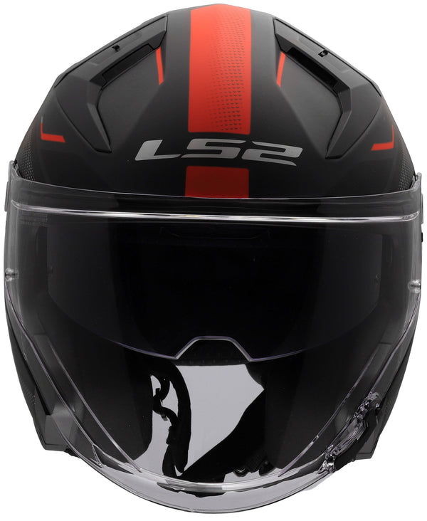 LS2 OF603 Infinity II Veyron Schwarz/Grau/Rot Jethelm ECE 22.06