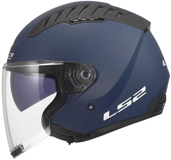 LS2 OF600 Copter II Solid Navy Blauw Mat Jethelm ECE 22.06