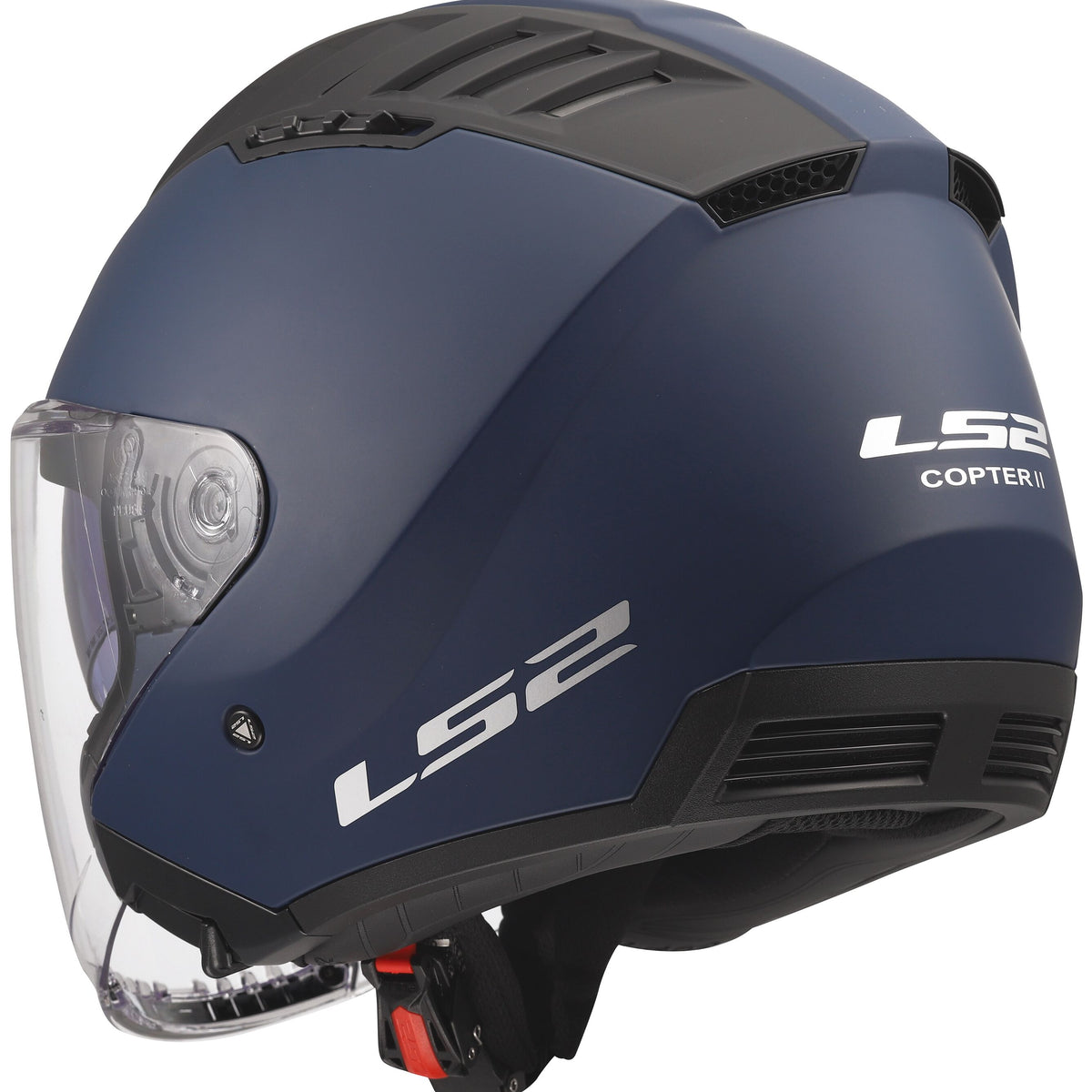LS2 OF600 Copter II Solid Marineblauw Mat Jethelm ECE 22.06 – foto 3