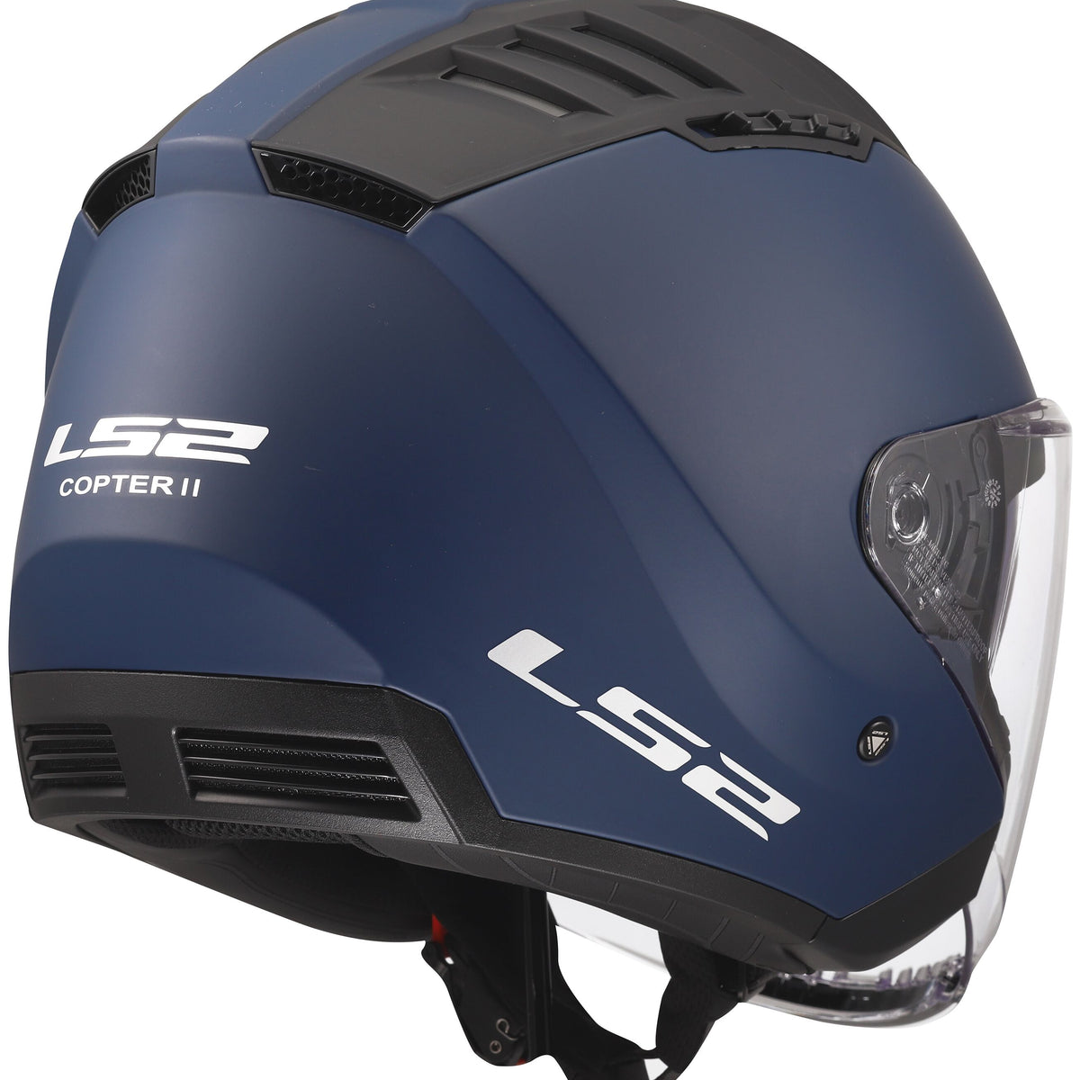 LS2 OF600 Copter II Solid Marineblauw Mat Jethelm ECE 22.06 – foto 4
