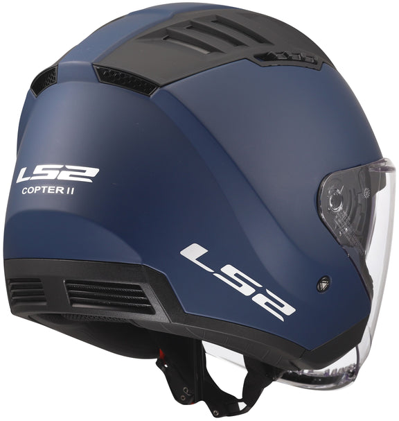LS2 OF600 Copter II Solid Marineblauw Mat Jethelm ECE 22.06 – foto 4