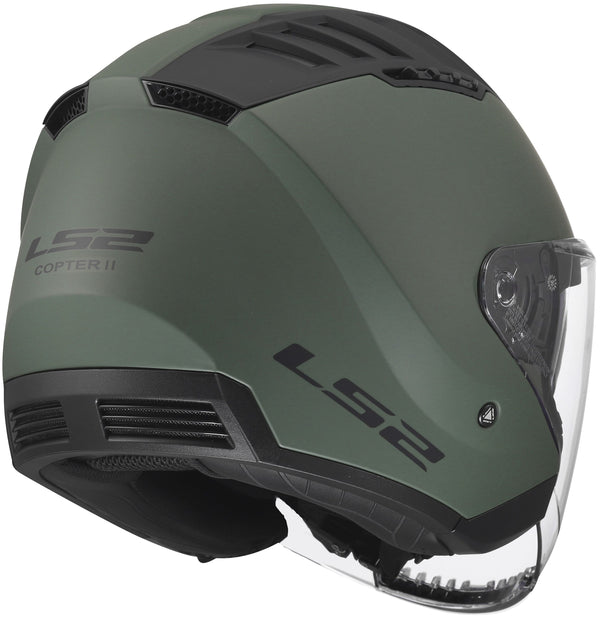 LS2 OF600 Copter II Solid Military Green Matte Jet Helmet ECE 22.06