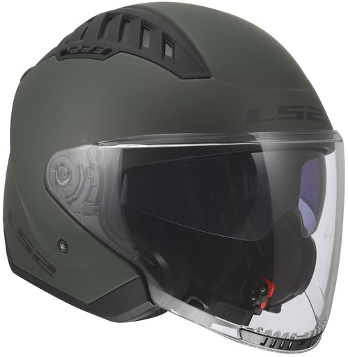 LS2 OF600 Copter II Solid Military Green Matte Jet Helmet ECE 22.06