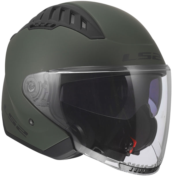 LS2 OF600 Copter II Solid Military Green Matte Jet Helmet ECE 22.06