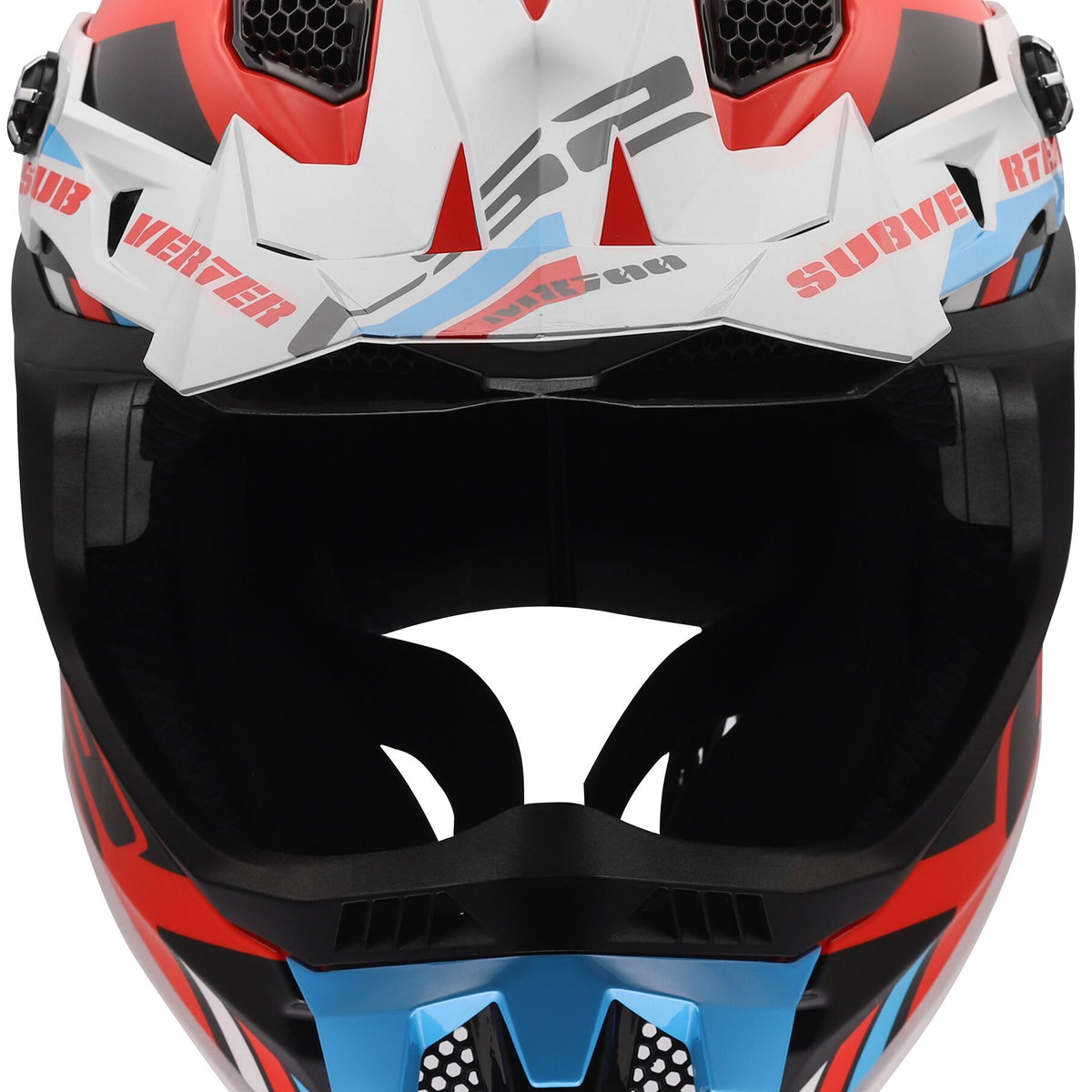 LS2 MX700 Subverter Evo II Stomp Wit/Blauw/Rood Crosshelm ECE 22.06 – foto 3
