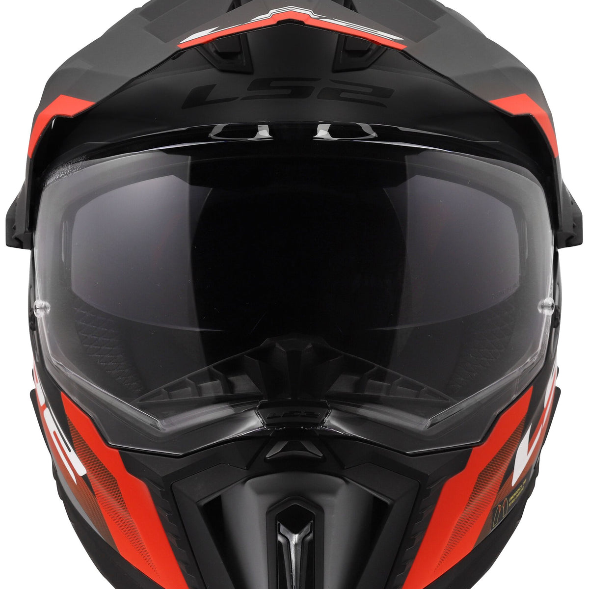 LS2 MX701 Explorer Hexa Zwart/Rood/Grijs Adventurehelm ECE 22.06