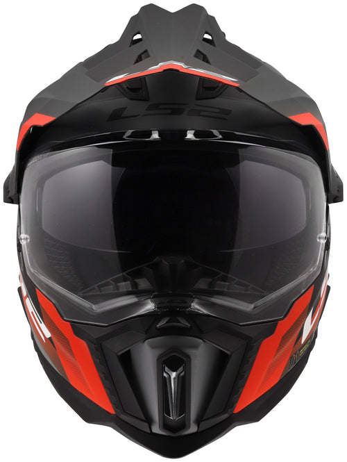 LS2 MX701 Explorer Hexa Schwarz/Rot/Grau Adventurehelm ECE 22.06