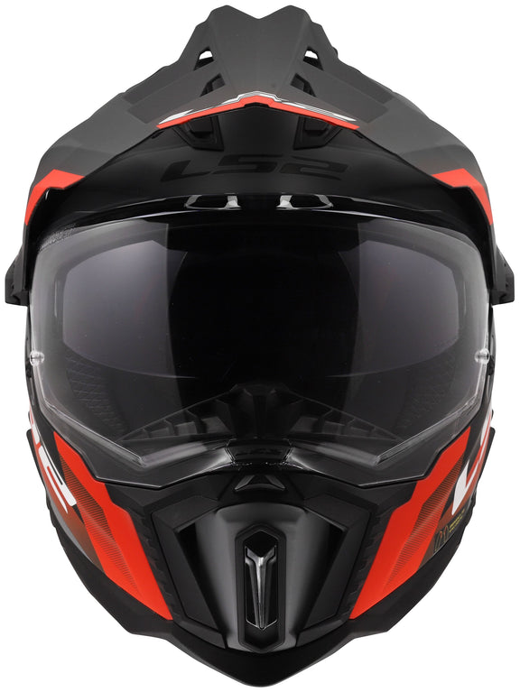 LS2 MX701 Explorer Hexa Zwart/Rood/Grijs Adventurehelm ECE 22.06