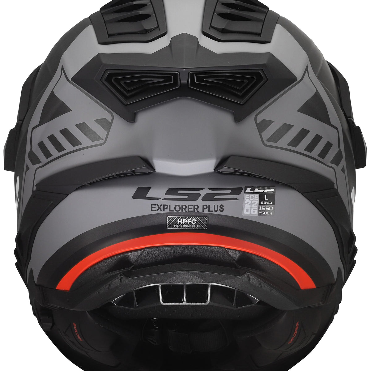 LS2 MX701 Explorer Hexa Zwart/Rood/Grijs Adventurehelm ECE 22.06 – foto 2