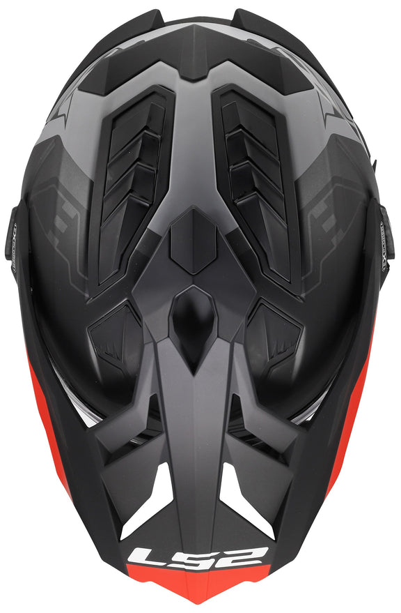 LS2 MX701 Explorer Hexa Zwart/Rood/Grijs Adventurehelm ECE 22.06 – foto 3