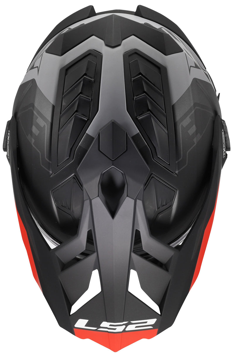 LS2 MX701 Explorer Hexa Zwart/Rood/Grijs Adventurehelm ECE 22.06 – foto 3