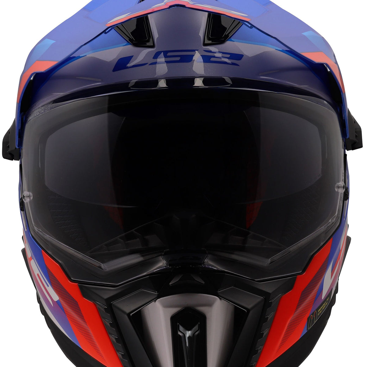 LS2 MX701 Explorer Hexa Wit/Blauw/Rood Adventurehelm ECE 22.06