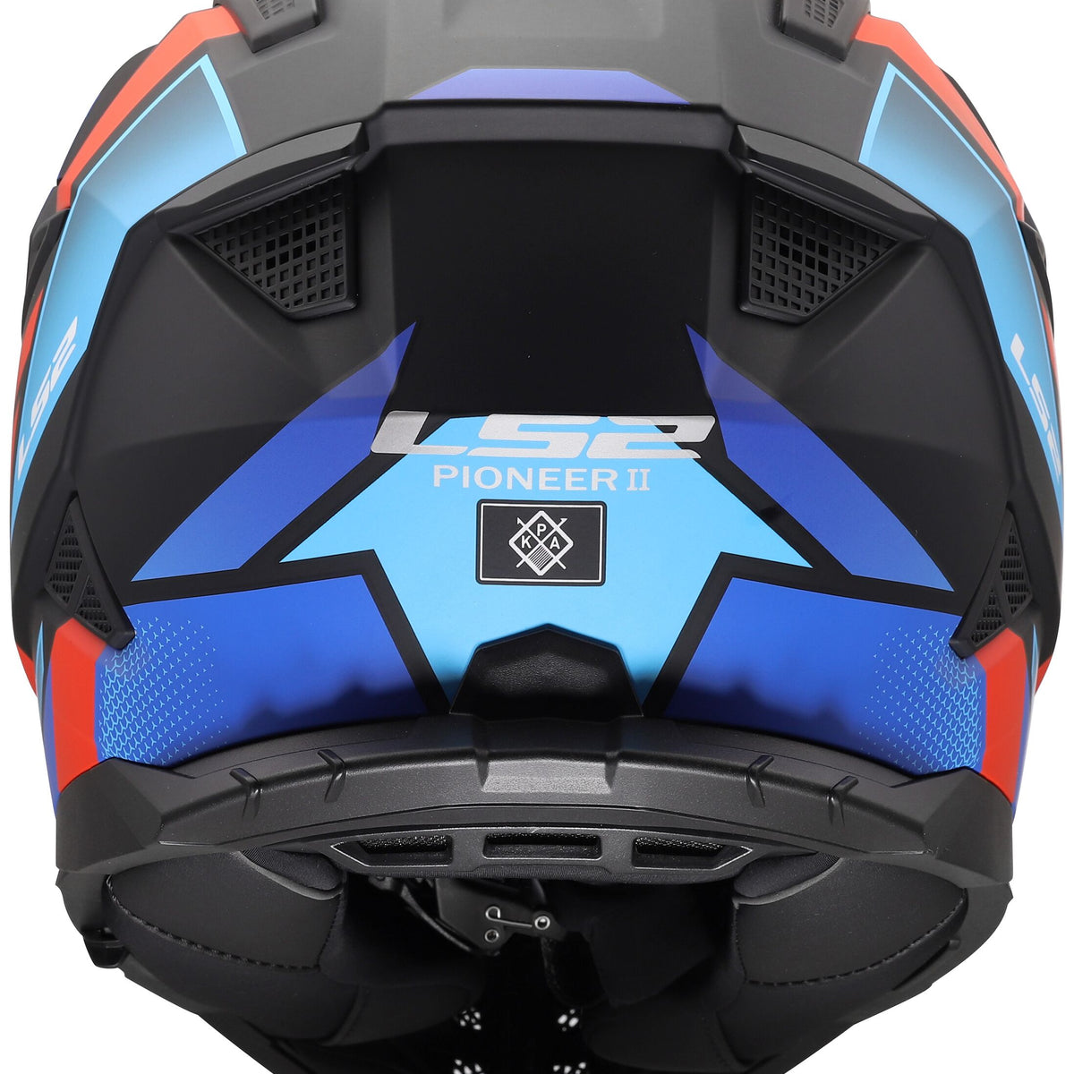 LS2 MX702 Pioneer II Block Zwart/Rood/Blauw Adventurehelm ECE 22.06 – foto 2