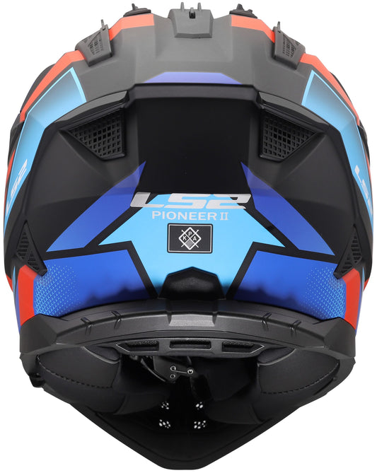 LS2 MX702 Pioneer II Block Zwart/Rood/Blauw Adventurehelm ECE 22.06 – foto 2