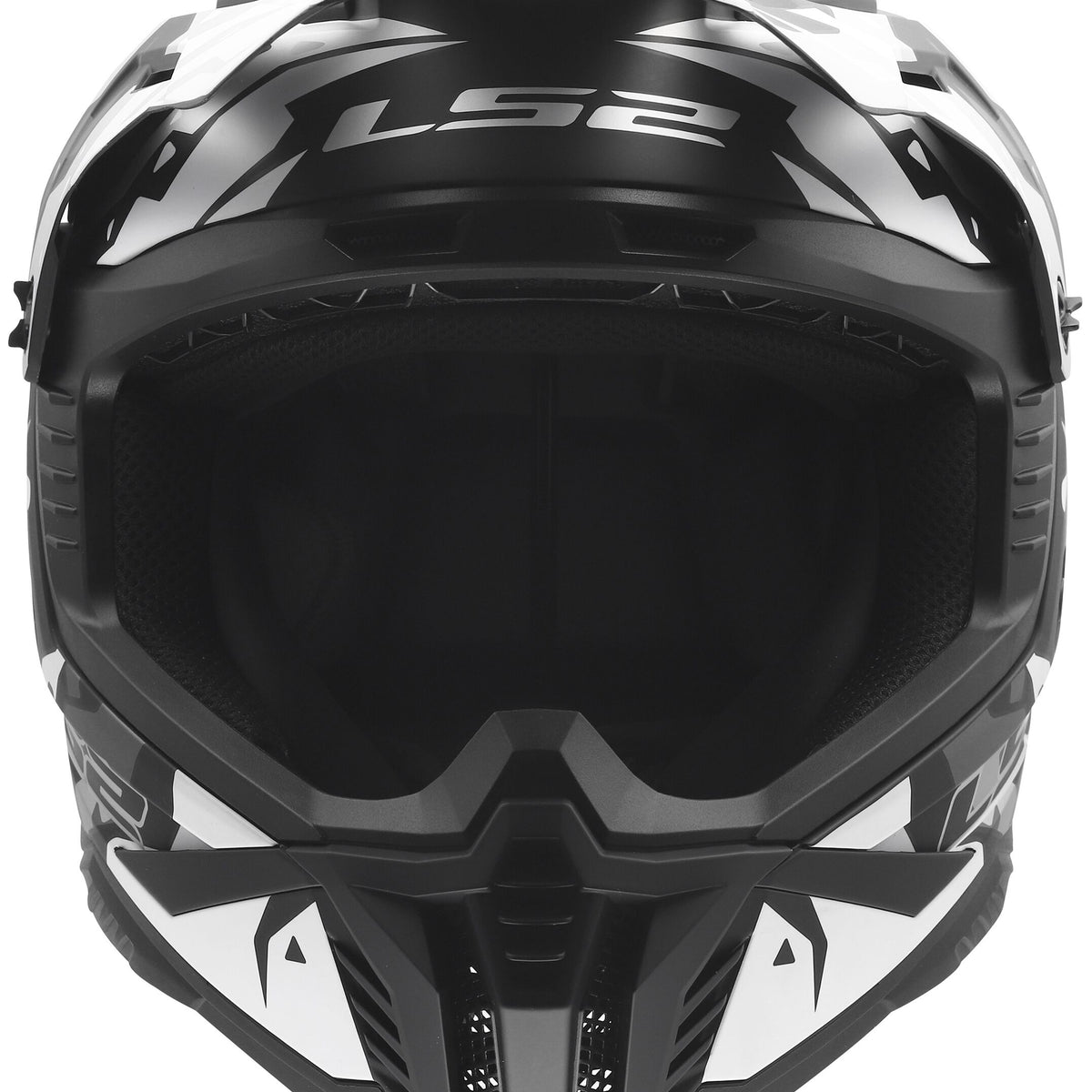 LS2 MX708 Fast II Grotesk Zwart/Grijs/Wit Crosshelm ECE 22.06