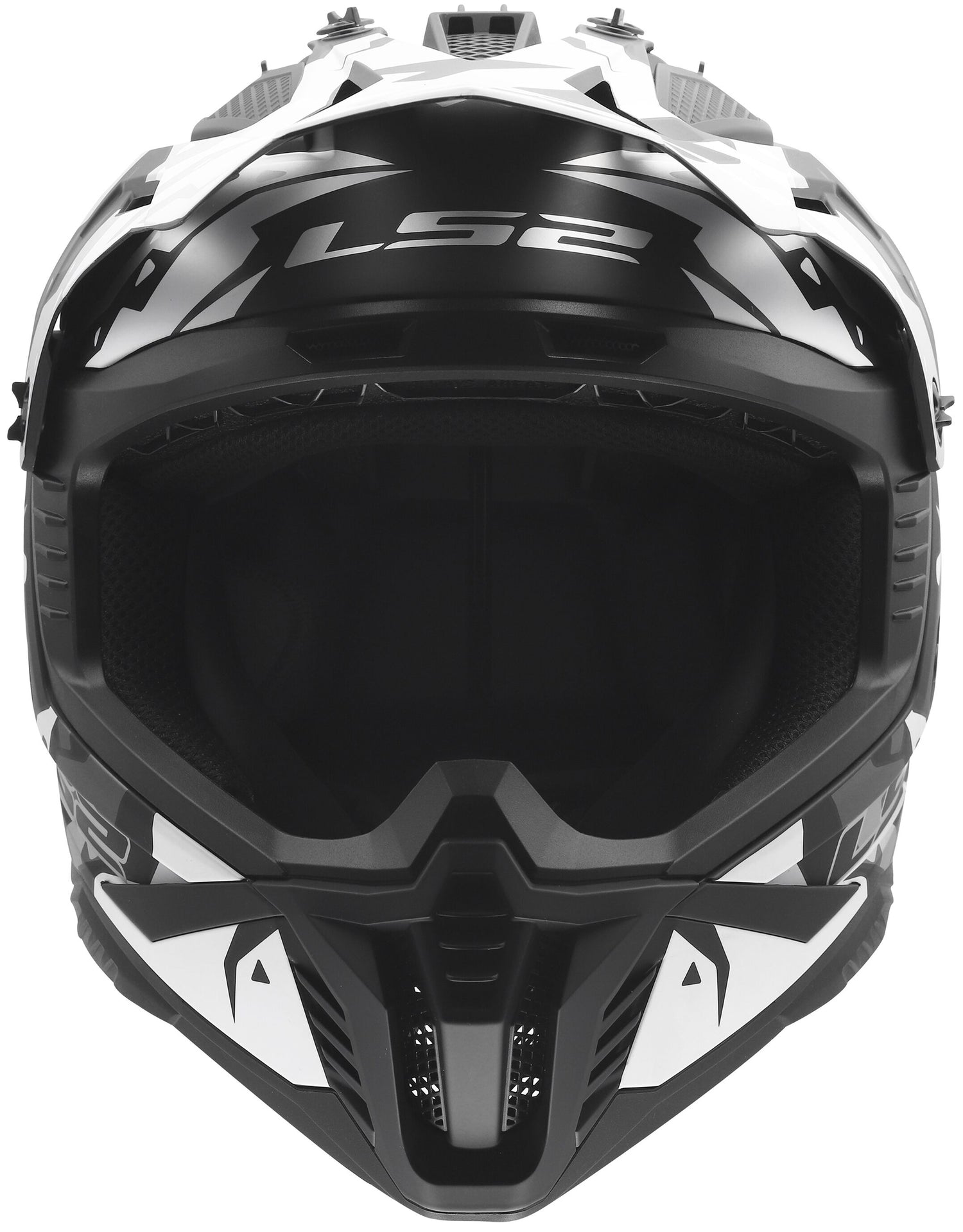 LS2 MX708 Fast II Grotesk Zwart/Grijs/Wit Crosshelm ECE 22.06